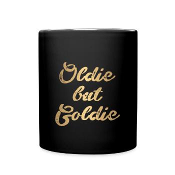 oldie but goldie,gold,oldie,oldtimer - Full Colour Mug - black - Front