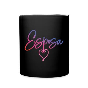Esposa Cute Wife To Be Bride Couple Wedding Gift - Full Colour Mug - black - Front