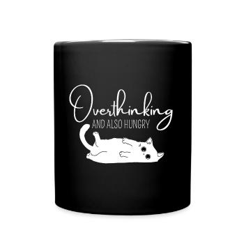 Katze Kater cooler Spruch Geschenk Idee - Tasse einfarbig - Schwarz - Vorne