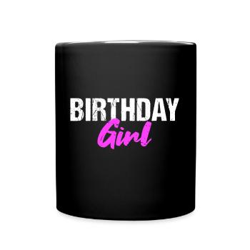 Anniversaire Fille Geburtstag - Mug uni - noir - Devant
