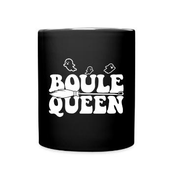 Boule Queen Königin Outfit für Boulespieler zum - Tasse einfarbig - Schwarz - Vorne