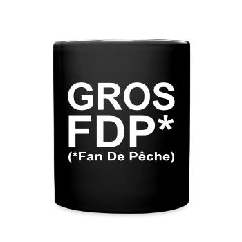 Gros FDP (Fan de Pêche) - Mug uni - noir - Devant