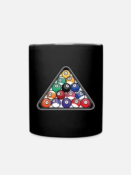 Billard Dreieck - Tasse einfarbig - Schwarz