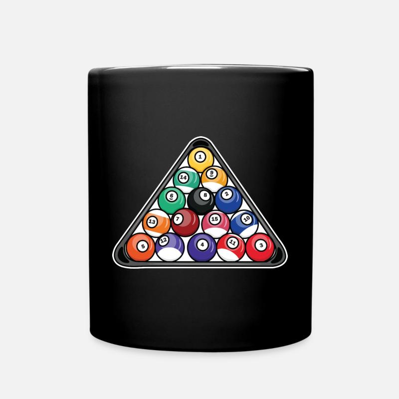 Billard Dreieck - Tasse einfarbig - Schwarz