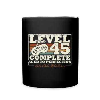 45 Birthday Level 45 Complete 45 Years Gift - Full Colour Mug - black - Front