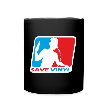Deejay - Save Vinyl - Tasse einfarbig - Schwarz - Vorne