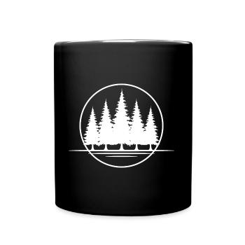 Waldbaden shinrin yoku Waldmeditation Waldmensch - Tasse einfarbig - Schwarz - Vorne