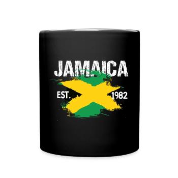 Jamaica Brush Flag Est1982 - Tasse einfarbig - Schwarz - Vorne