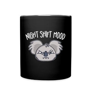Koala Shift Worker Koala Bear Night Shift - Full Colour Mug - black - Front