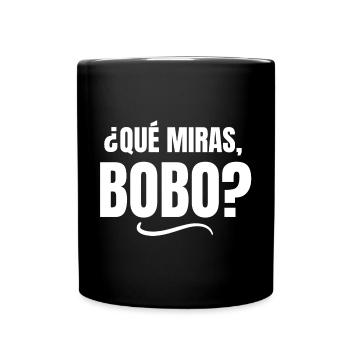 Argentine, foot, fan de foot, qué miras bobo - Mug uni - noir - Devant