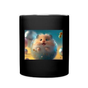 Zu süßer Babyhamster - Tasse einfarbig - Schwarz - Vorne