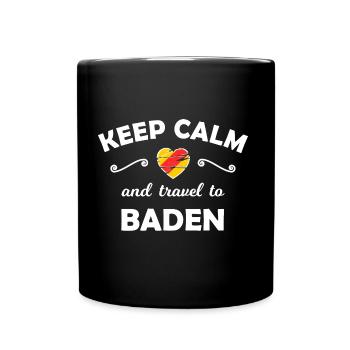 Die Fahrt ins Badnerland - Tasse einfarbig - Schwarz - Vorne