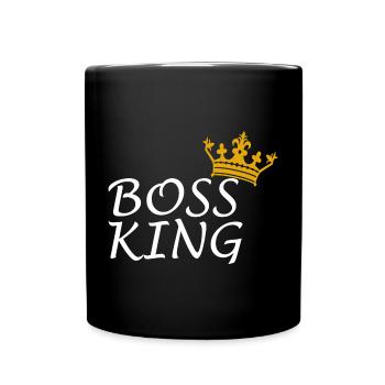 Boss King Cadeau Hommes Roi - Mug uni - noir - Devant