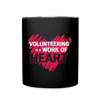 Volunteer Freiwillige Feuerwehr Helfer Retter - Tasse einfarbig - Schwarz - Vorne