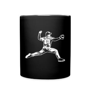 Baseball Pitcher - Full Colour Mug - black - Front