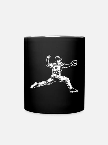 Baseball Pitcher - Tasse einfarbig - Schwarz