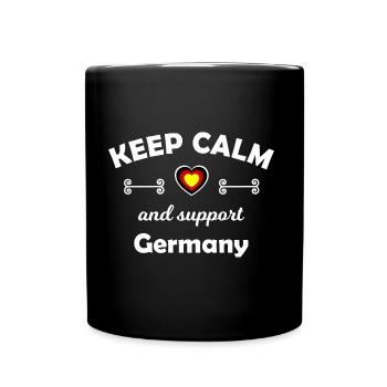 Die Deutschland Unterstützer - Tasse einfarbig - Schwarz - Vorne
