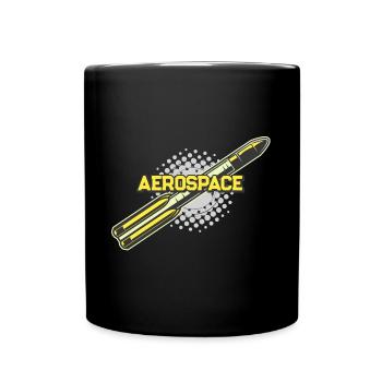 Space Rocket Scifi - Tasse einfarbig - Schwarz - Vorne