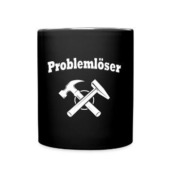 Handwerker DIY Reparatur Hammer Heimwerker - Tasse einfarbig - Schwarz - Vorne