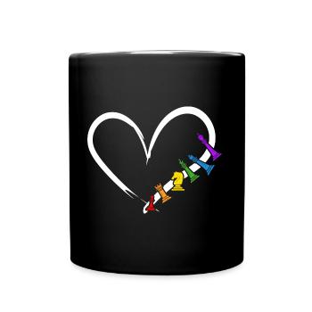 Chess Checkmate Chess player - Full Colour Mug - black - Front