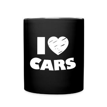 Les amoureux de l’automobile - Mug uni - noir - Devant