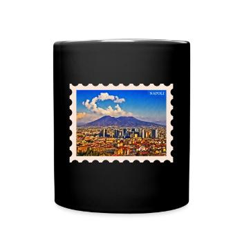 Napoli Skyline Vesuvio - Tasse einfarbig - Schwarz - Vorne