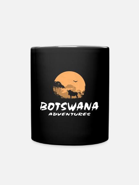 Botswana - Gnu - Tasse einfarbig - Schwarz