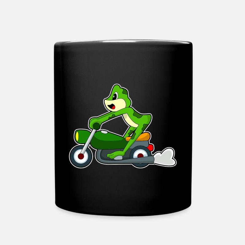Frog Motorcycle - Full Colour Mug - black