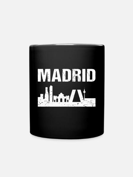 Madrid Skyline Spanien Hauptstadt Madrid - Tasse einfarbig - Schwarz