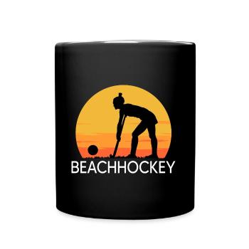 beachhockey beachhockeygirl strandhockey - Tasse einfarbig - Schwarz - Vorne