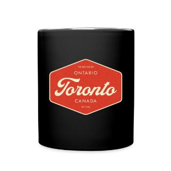 Toronto Retro Schild - Tasse einfarbig - Schwarz - Vorne