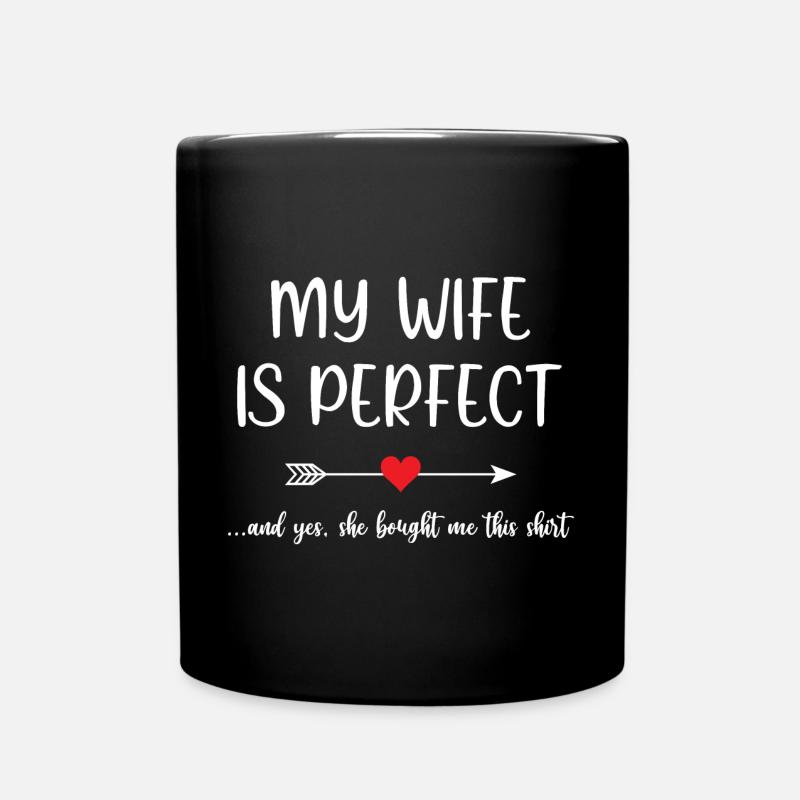 My Wife is Perfect - Full Colour Mug - black