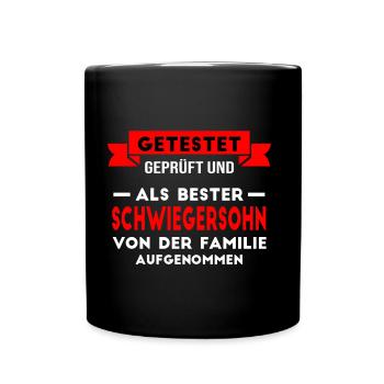Bester Schwiegersohn der Welt. - Tasse einfarbig - Schwarz - Vorne