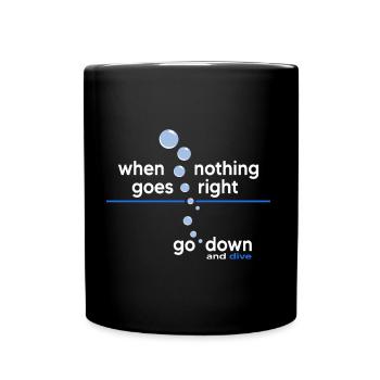 Diver Oxygen Apnea Diving Dive Time - Full Colour Mug - black - Front