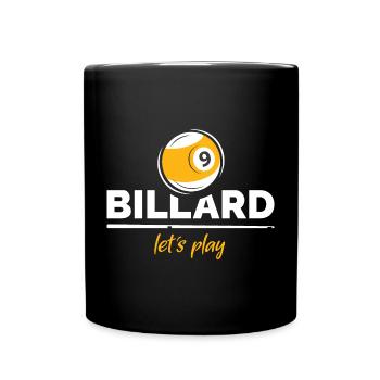billard poule 9 que ball Logo Club Team Cup - Mug uni - noir - Devant