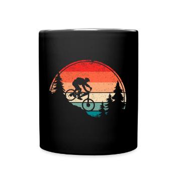 VTT rétro Vélo VTT de descente - Mug uni - noir - Devant