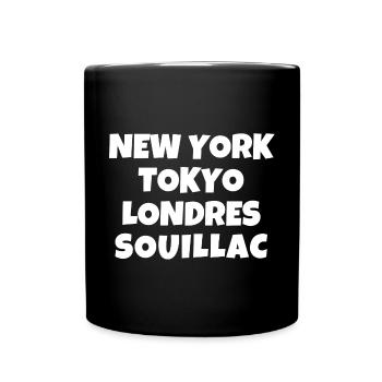 Souillac, Los, 46, Departement des Loses - Tasse einfarbig - Schwarz - Vorne