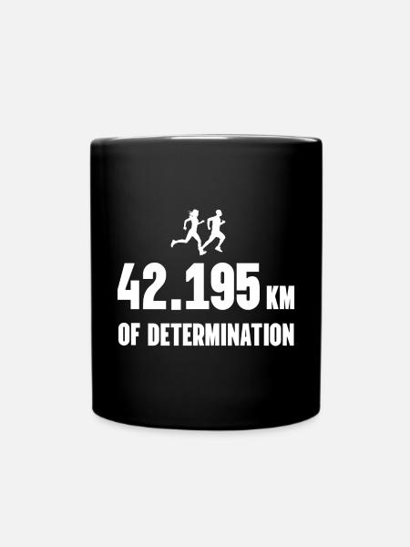 Marathon - 42,195 km de détermination - Mug uni - noir