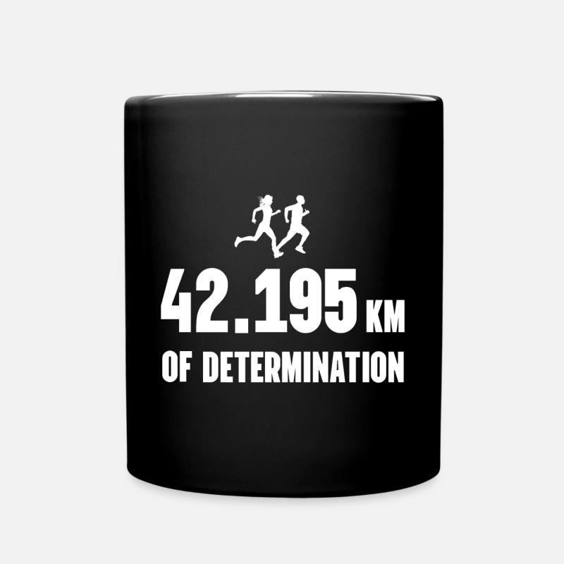 Marathon - 42,195 km de détermination - Mug uni - noir