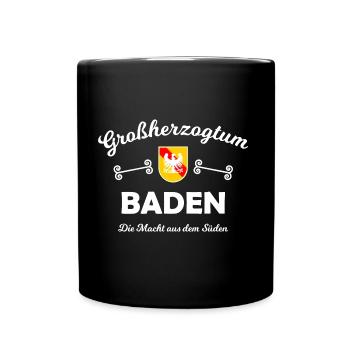 Das schöne Badnerland - Tasse einfarbig - Schwarz - Vorne