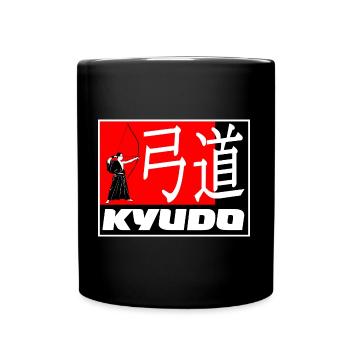 Kyudo - Japanisches Bogenschießen - Tasse einfarbig - Schwarz - Vorne