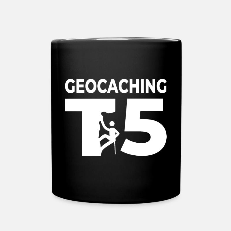 Geocaching Challenging Terrain Rating 5 - Full Colour Mug - black