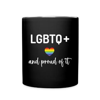 Pride Month - LGBTQ+ And Proud of It - Full Colour Mug - black - Front