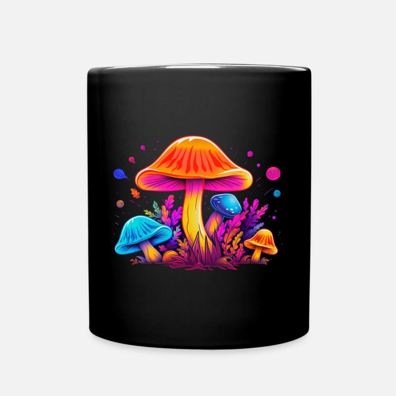 Magic Mushroom Design coloré - Mug uni - noir