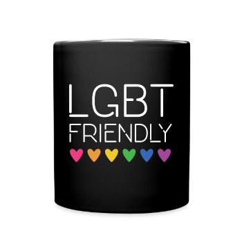 LGBT-freundlich - Tasse einfarbig - Schwarz - Vorne