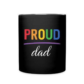 LGBT Proud Dad - Pride Month - Full Colour Mug - black - Front