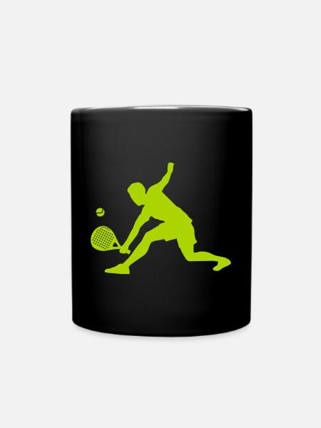 Padelspieler Silouhette - Tasse einfarbig - Schwarz