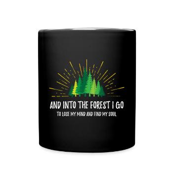 Et je vais dans la forêt - Mug uni - noir - Devant