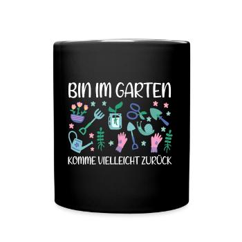 Süßer Garten Spruch Witzig Rechen Blumen Pflanzen - Tasse einfarbig - Schwarz - Vorne