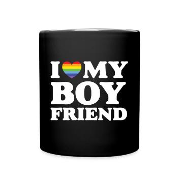 J’aime mon petit ami - LGBTQ - Mug uni - noir - Devant